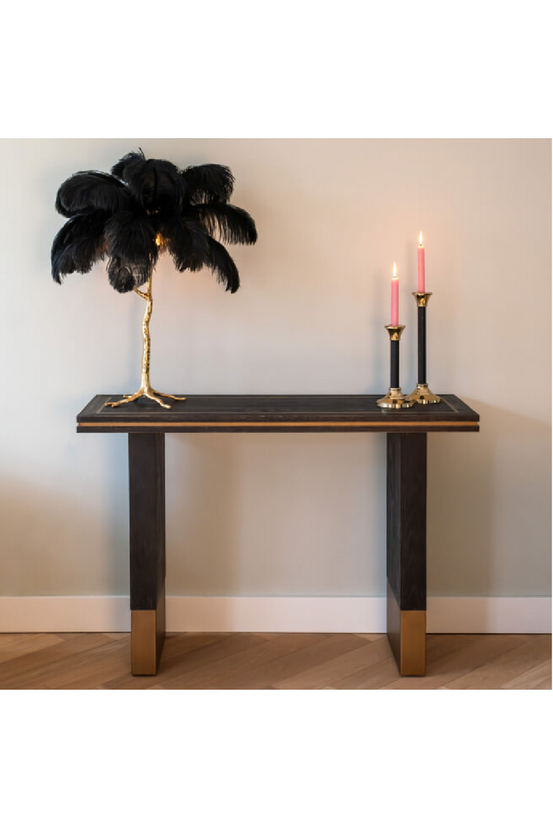 Black Oak Veneer Console Table | OROA Hunter | OROATRADE.com