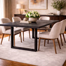 Black Oak U-Leg Dining Table M | Richmond Interiors Blax