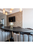 Oval Black Oak Pedestal Dining Table | Richmond Interiors Blax | Oroatrade.com