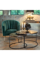 Round Gold Aluminum Nesting Coffee Table | Richmond Interiors Asher | Oroatrade.com