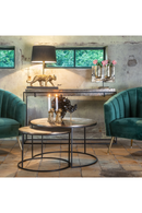 Champagne Gold Aluminum Console Table | Richmond Interiors Calloway | Oroatrade.com