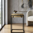 Rustic Aluminum End Table | Richmond Interiors Calloway