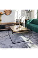Rectangular Gold Aluminum Coffee Table | Richmond Interiors Calloway | Oroatrade.com
