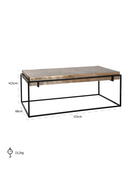 Rectangular Gold Aluminum Coffee Table | Richmond Interiors Calloway | Oroatrade.com