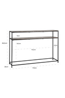 Champagne Gold Double Shelf Console Table | Richmond Interiors Chandon Oroatrade.com