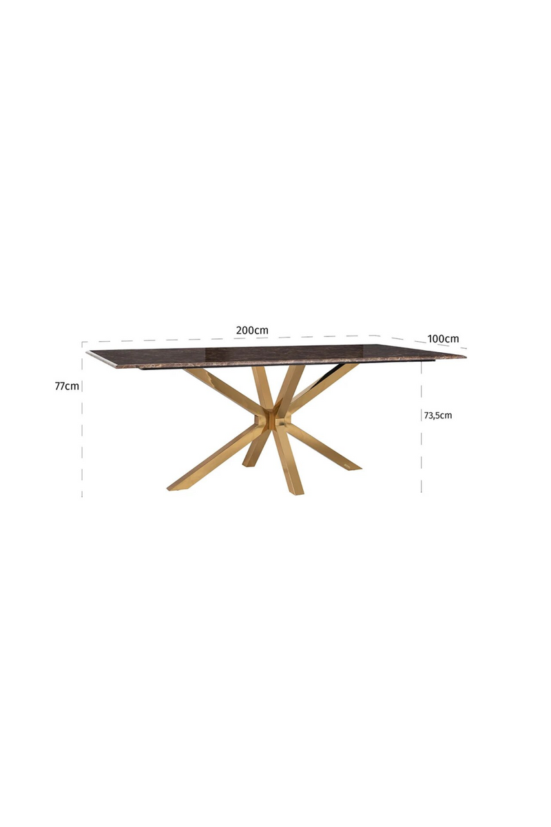 Gold Base Marble Dining Table | OROA Conrad | OROATRADE.com
