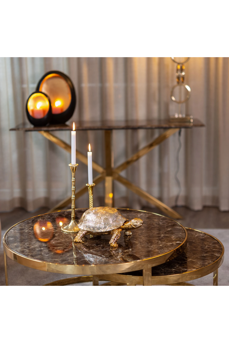 Gold Framed Marble Nesting Coffee Table | OROA | Oroatrade.com