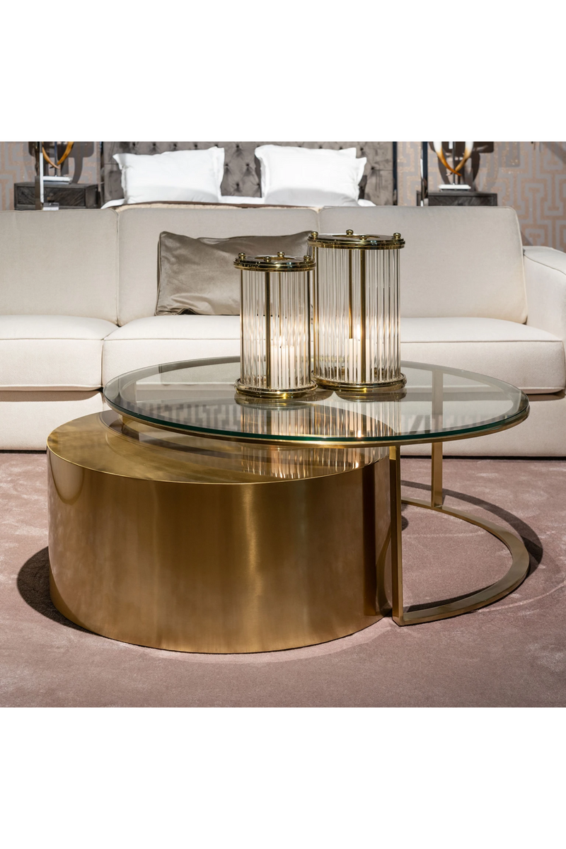 Round Golden Nesting Coffee Tables | OROA Orlan | Oroatrade.com