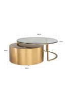 Round Golden Nesting Coffee Tables | Richmond Interiors Orlan | Oroatrade.com