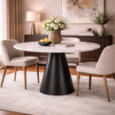 Round White Marble Pedestal Dining Table | Richmond Interiors Degas