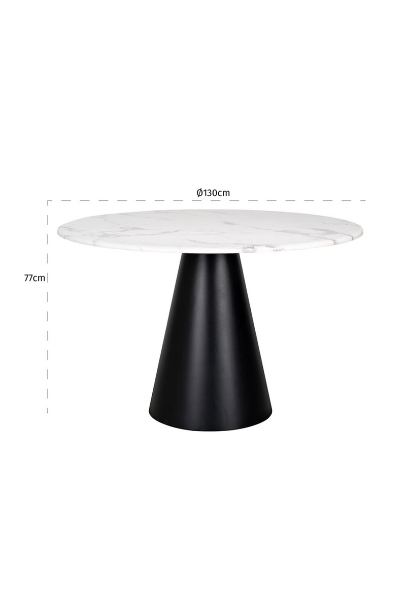 Round White Marble Pedestal Dining Table.com | OROA Degas | OROA.com