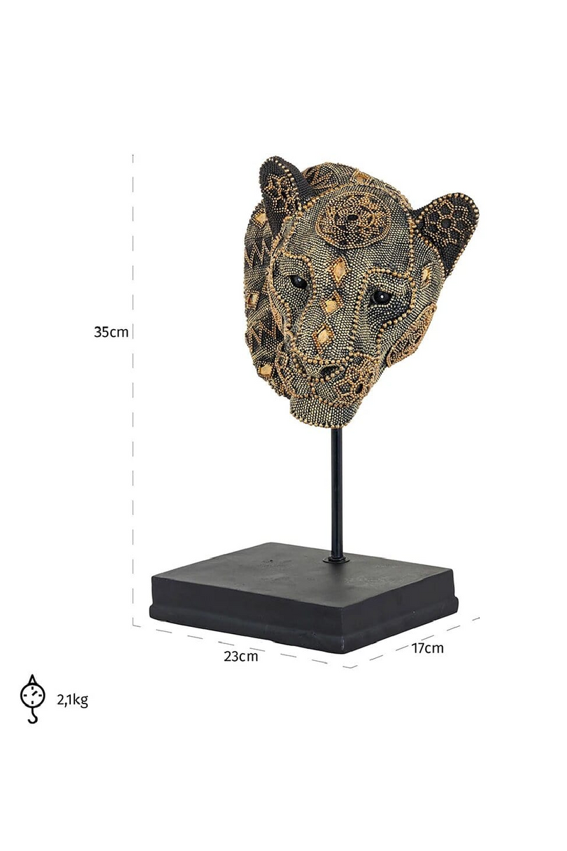 Sequined Panther Head Decor | OROA Yaro | OROATRADE.com