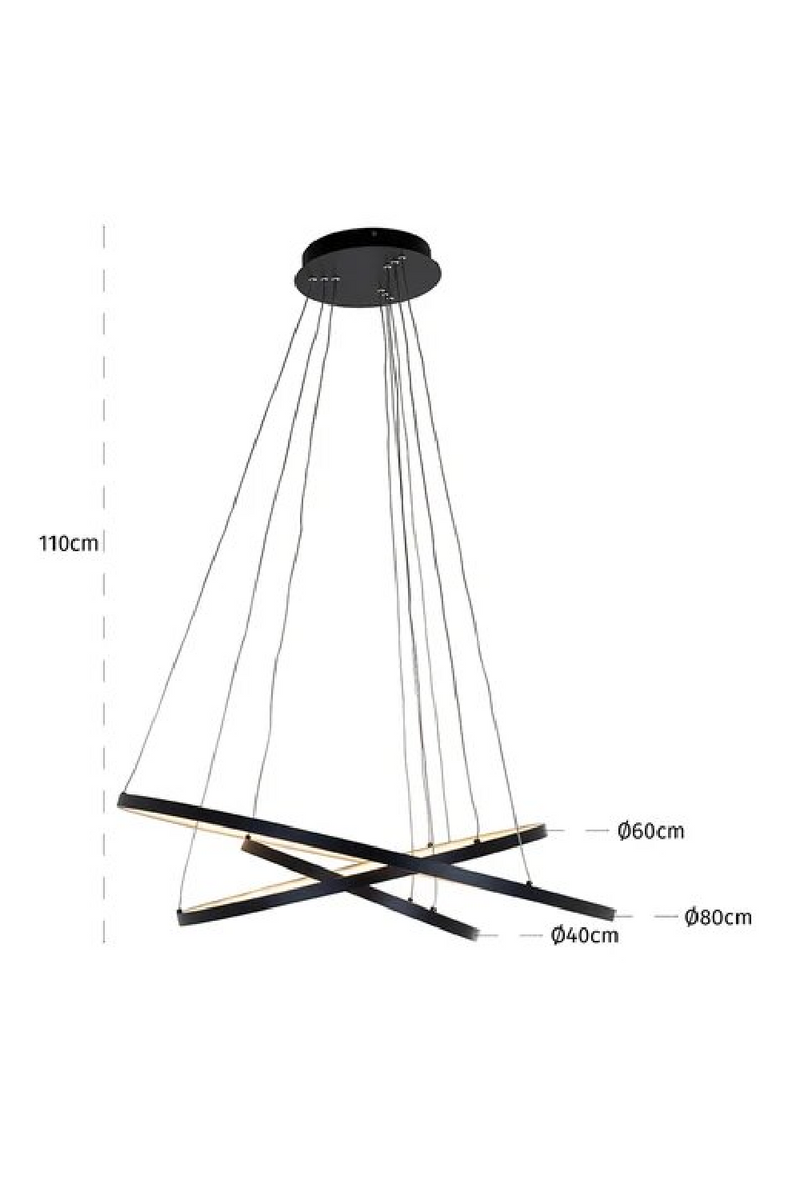 Black Aluminum Modern Hanging Lamp | OROA Amira | OROATRADE.com