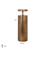 Brushed Gold Candle Holder L | Richmond Interiors Divon | Oroatrade.com