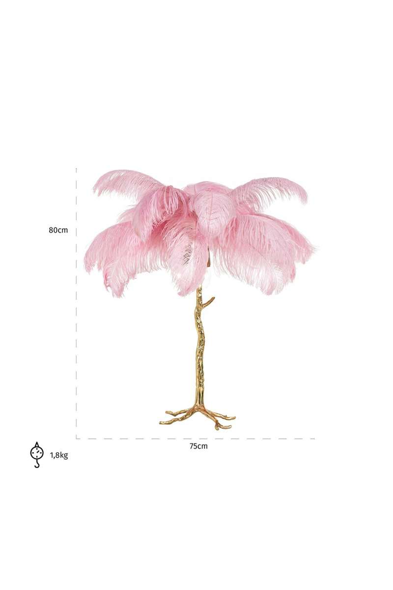 Pink Feather Table Lamp | OROA Upanova | OROATRADE.com
