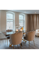 Scalloped Khaki Velvet Chair | Richmond Interiors Pippa | Oroatrade.com