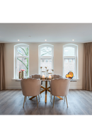 Scalloped Khaki Velvet Chair | Richmond Interiors Pippa | Oroatrade.com