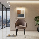 Khaki Cut-Out Back Dining Armchair | Richmond Interiors Giovanna