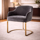 Stone Velvet Modern Armchair | Richmond Interiors Hadley