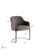 Stone Velvet Modern Armchair | Richmond Interiors Hadley | Oroatrade.com