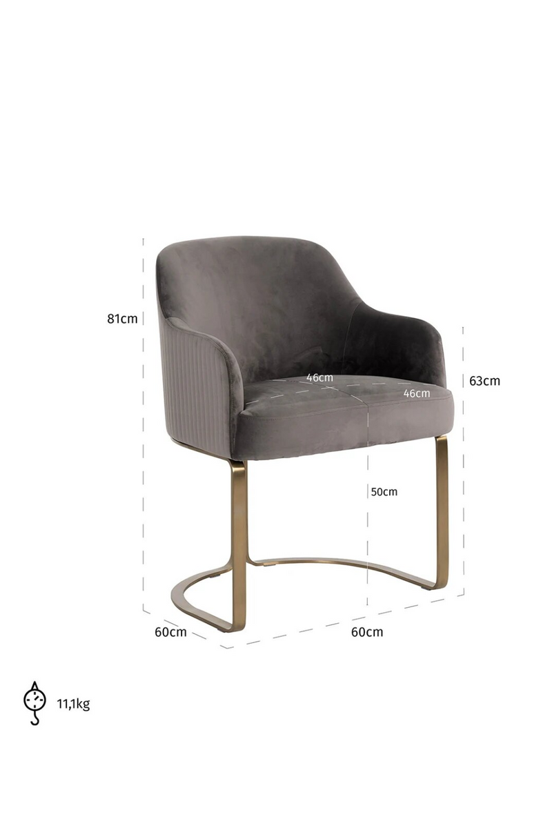 Stone Velvet Modern Armchair | OROA Hadley | Oroatrade.com