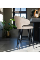 Modern Velvet Bar Stool | Richmond Interiors Indigo | Oroatrade.com