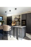 Modern Velvet Bar Stool | Richmond Interiors Indigo | Oroatrade.com