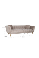 Khaki Velvet Channel Stitched Sofa | Richmond Interiors Huxley | Oroatrade.com