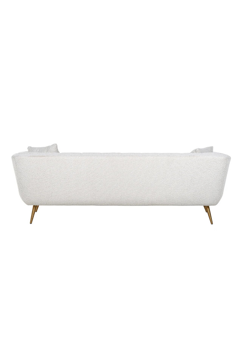 White Bouclé Channel Stitched Sofa | OROA Huxley | OROATRADE.com