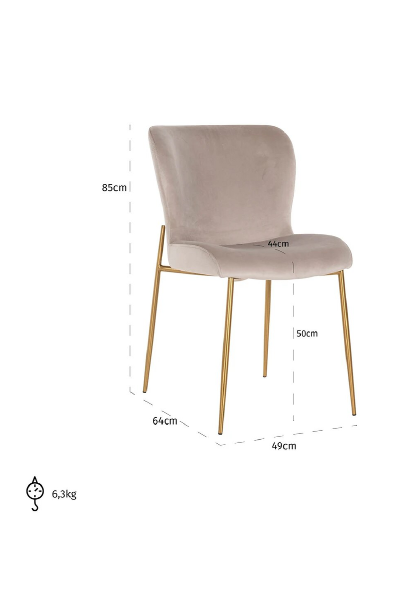 Contemporary Velvet Dining Chair | OROA Odessa | Oroatrade.com
