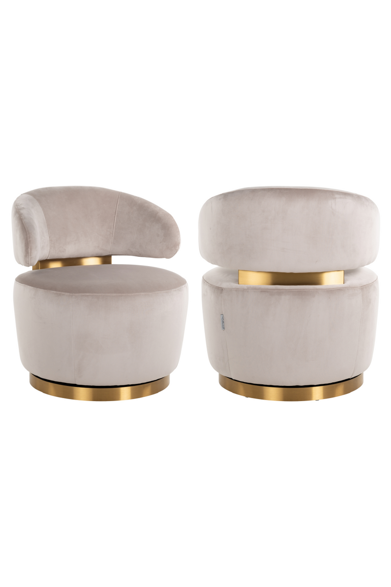 Modern Velvet Swivel Chair | OROA Maxime