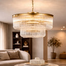 Cascading Crystal Hanging Lamp | Richmond Interiors Romy
