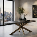 Oval Black Dining Table | Richmond Interiors Blackbone