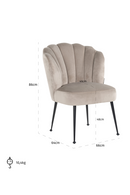 Scalloped Khaki Velvet Chair | Richmond Interiors Pippa | Oroatrade.com