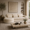White Chenille Upholstered Sofa | Richmond Interiors Felix