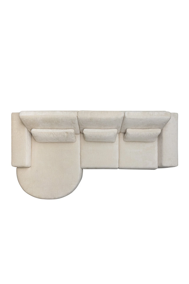 White Chenille Upholstered Sofa | OROA Felix | Oroatrade.com