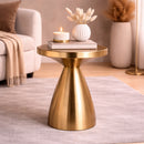Gold Pedestal End Table | Richmond Interiors Arlo