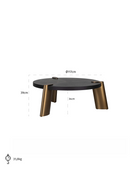 Black Oak Round Coffee Table | Richmond Interiors Brody | Oroatrade.com