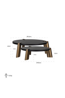 Black Oak Round Coffee Tables (2) | Richmond Interiors Brody | Oroatrade.com