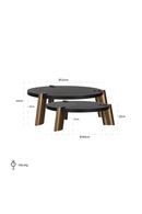 Black Oak Round Coffee Tables (2) | Richmond Interiors Brody | Oroatrade.com