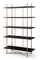 Black 5-Shelf Cabinet | Richmond Interiors Harlan | Oroatrade.com
