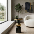 Black Pedestal End Table | Richmond Interiors Mose