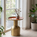 Gold Pedestal End Table | Richmond Interiors Inaya