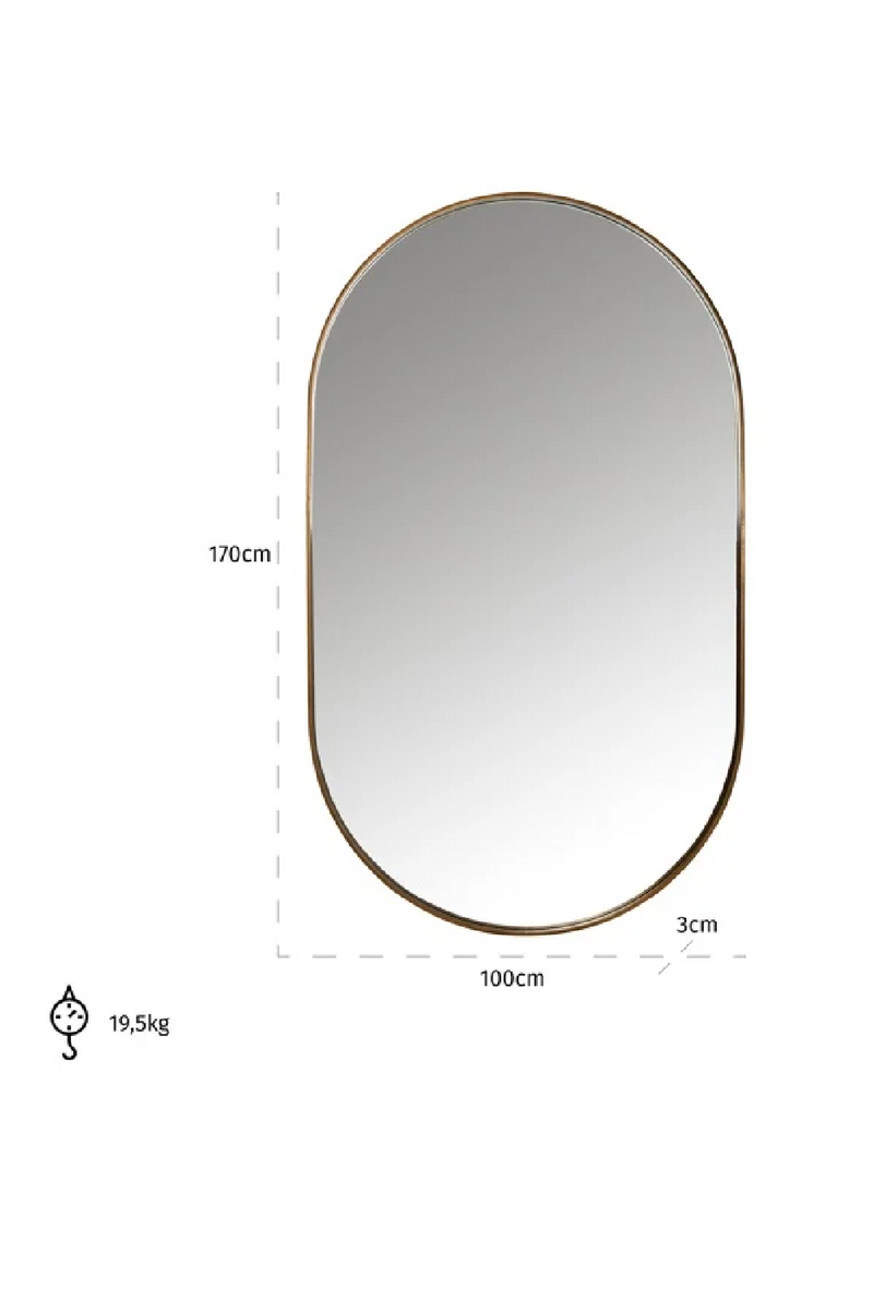 Gold Oval Mirror | OROA Skylar | Oroatrade.com