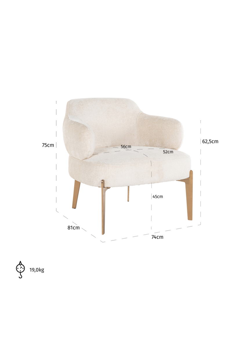 Chunky Upholstered Lounge Chair | OROA Venus | Oroatrade.com
