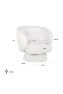White Swivel Easy Chair | Richmond Interiors Senna | Oroatrade.com