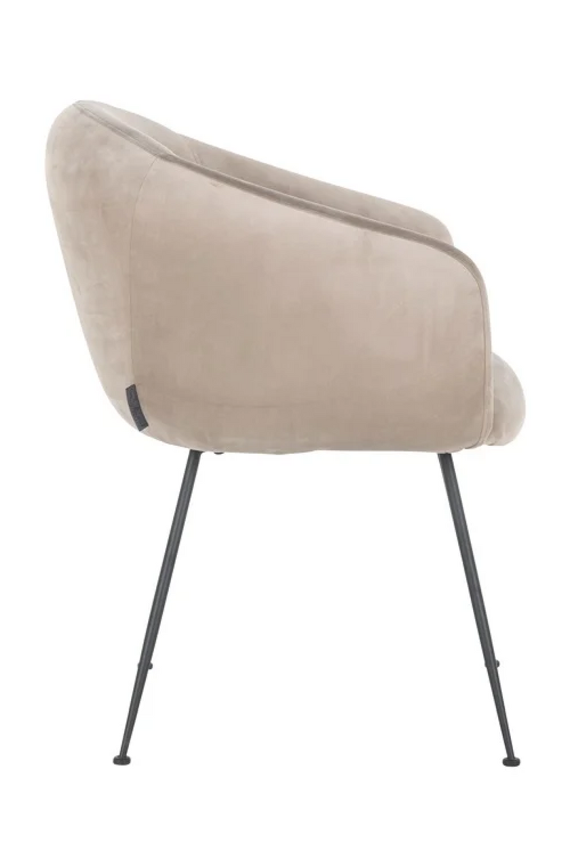 Khaki Velvet Dining Chair | OROA Avanti | Oroatrade.com