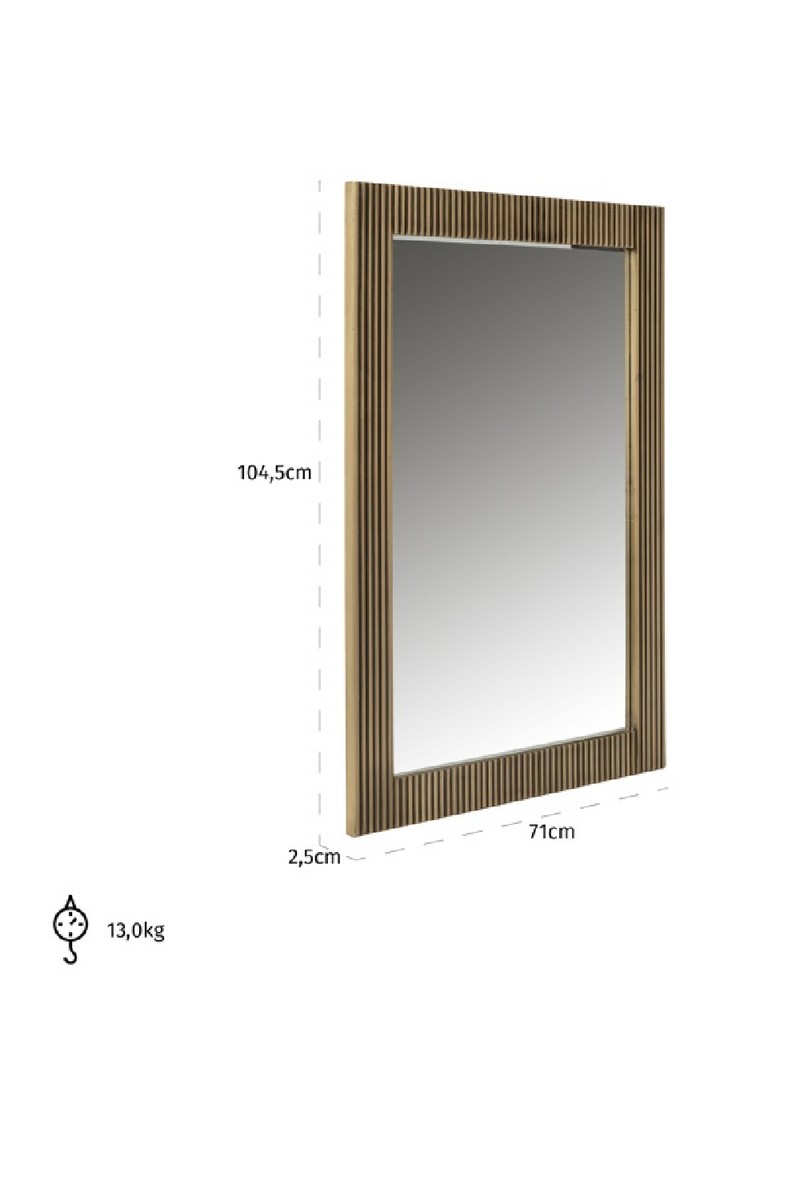 Gold Rectangular Mirror | OROA Ironville | Oroatrade.com