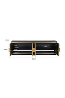 Gold 4-Door TV Unit | Richmond Interiors Ironville | Oroatrade.com