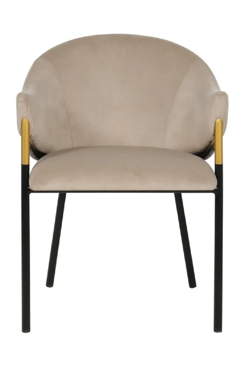 Khaki Velvet Modern Dining Chairs (2) | OROA Jocasta | Oroatrade.com
